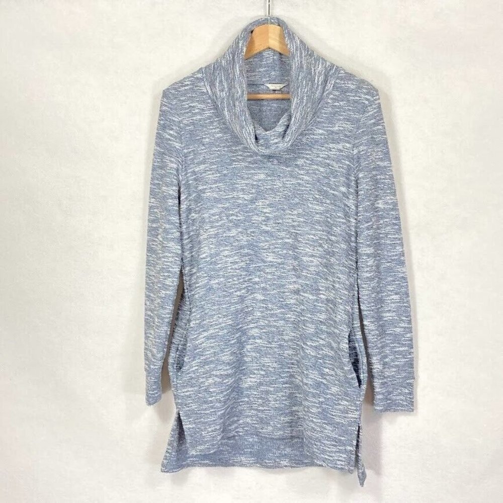 Caslon Cowl Neck Knit Pullover Tunic Sweater Comfy Grandma Core Academia Soft M